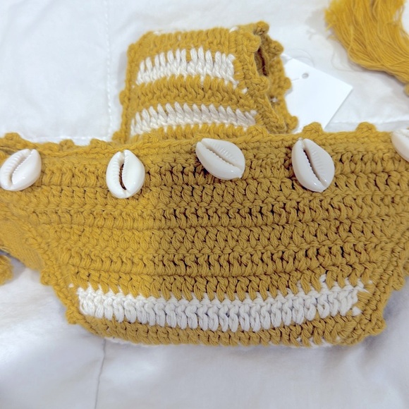 TULAROSA REMY Crochet Shell Embellished Swim Bikini Bottoms NWT SZ S - Picture 8 of 9